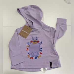 Patagonia Infants' 3-6 Mo. Capilene Silkweight Hoodie NWT Purple 40+ UPF